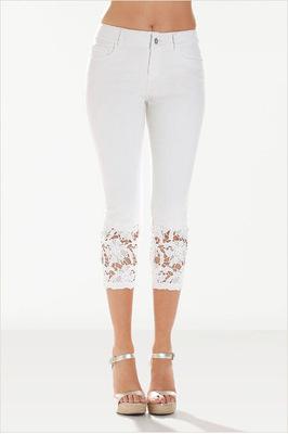Plus Size  Lace Cropped Pants