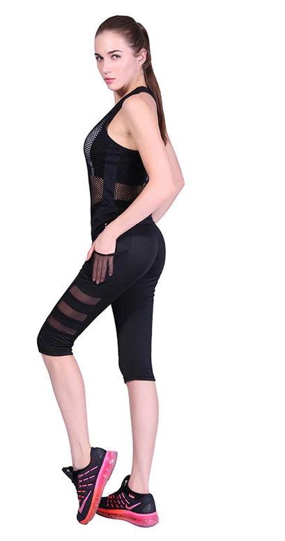 Casual Knee-Length Leggings with Pockets