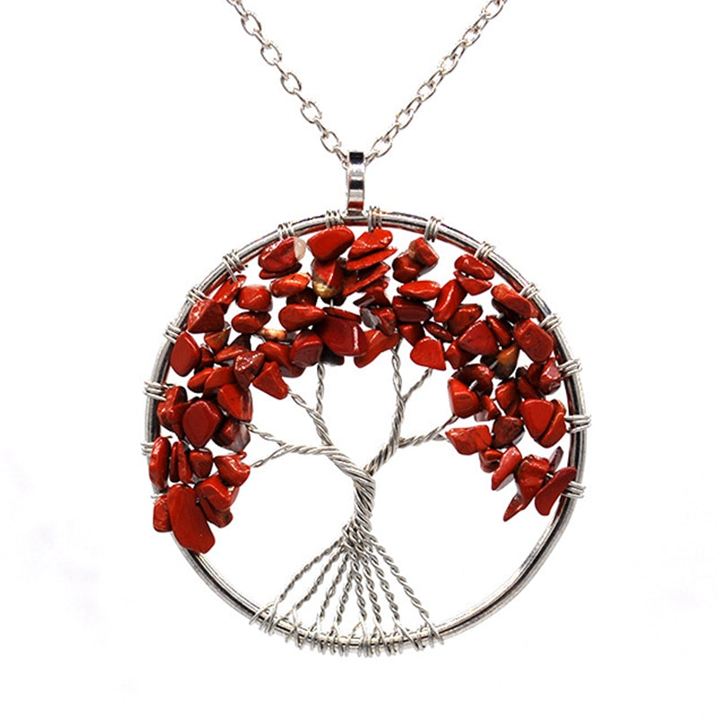 7 Chakra Stone Tree of Life Pendant