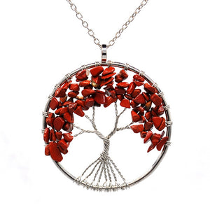 7 Chakra Stone Tree of Life Pendant