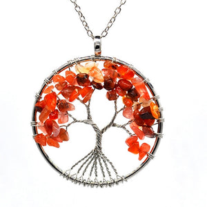 7 Chakra Stone Tree of Life Pendant