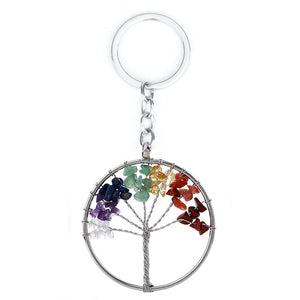 7 Chakra Stone Tree of Life Pendant