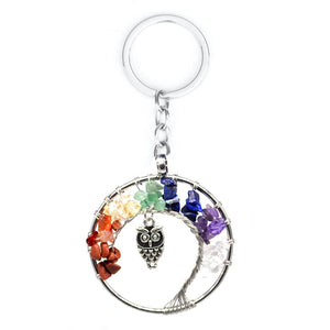 7 Chakra Stone Tree of Life Pendant