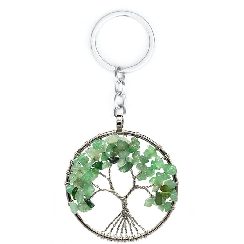 7 Chakra Stone Tree of Life Pendant