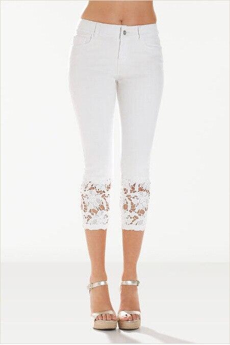 Plus Size  Lace Cropped Pants