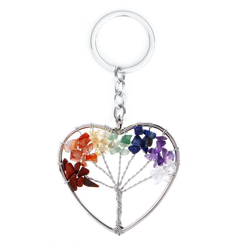 7 Chakra Stone Tree of Life Pendant