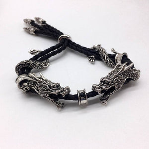 Vintage Double Dragon Bracelet