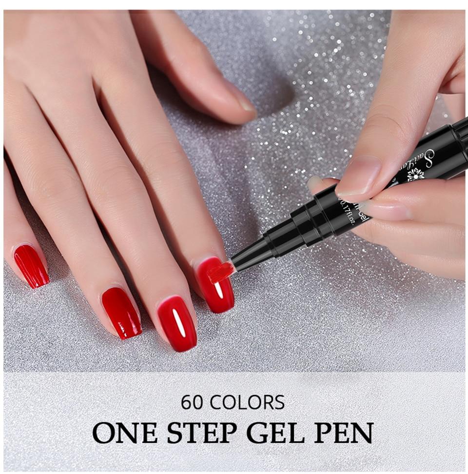 Gel Nail Varnish Pen 3-in-1
